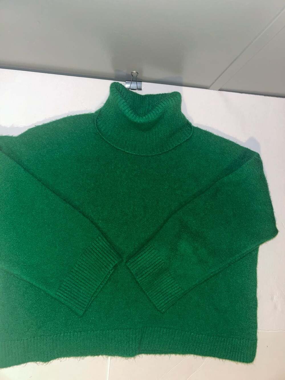 Zara Green Turtleneck Knit Sweater Size M